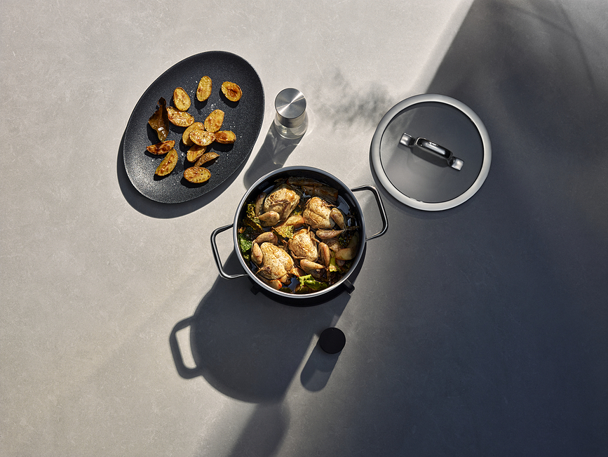 Fusiontec Mineral Pro Marmite haute, 20 cm, Set 2 pièces