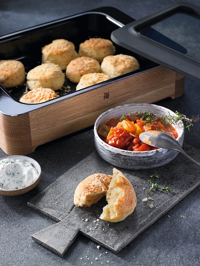 Fusiontec Posuda za Pečenje L s drvenim okvirom za posluživanje