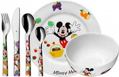 Galda piederumi un trauki bērniem Mickey Mouse 6 gab.