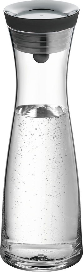 Garrafa para agua Basic, 1 L, con tapón plateado