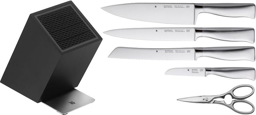 Grand Gourmet Μπλοκ Μαχαιριών με 4 Μαχαίρια και Ψαλίδι, Σετ 6 τεμαχίων