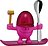 Huevoera con cucharita McEgg, rosa