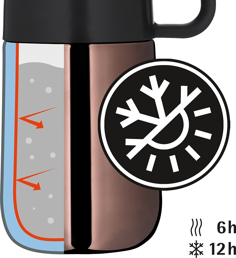 Impulse Termo Skodelica, 330 ml, zlato-rjave barve, z ročajem