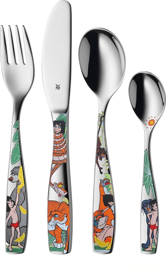 Juego de Cubiertos infantil WMF El Libro de la Selva, Set de 4 piezas