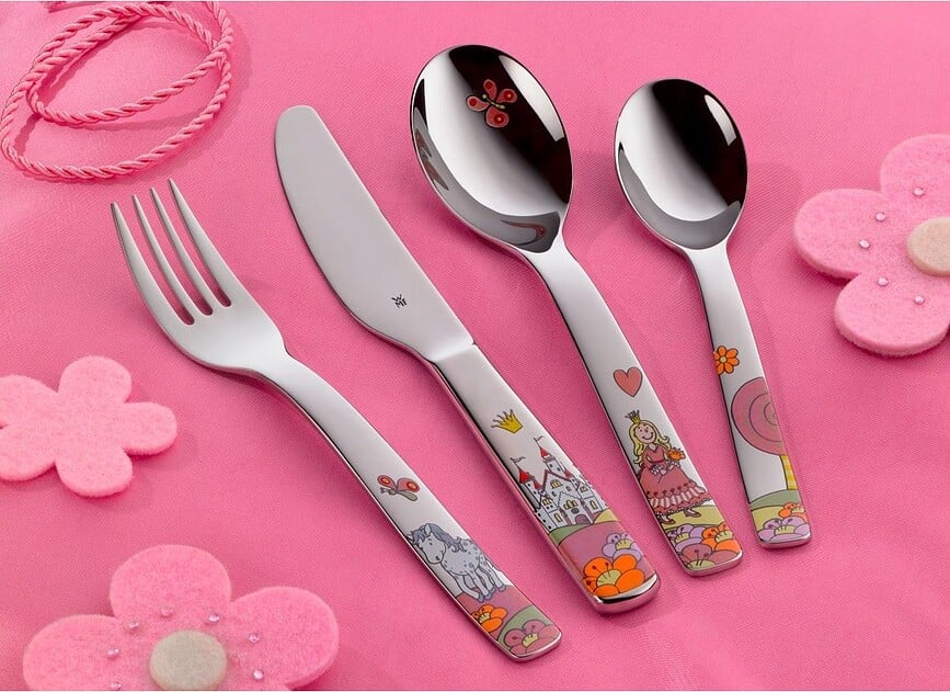 Juego de Cubiertos infantil WMF Princesa Anneli, Set de 4 piezas