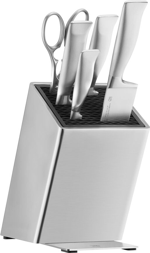 Juego de Cuchillos Grand Gourmet, con bloque, 4 cuchillos y tijeras, Set de 6 piezas