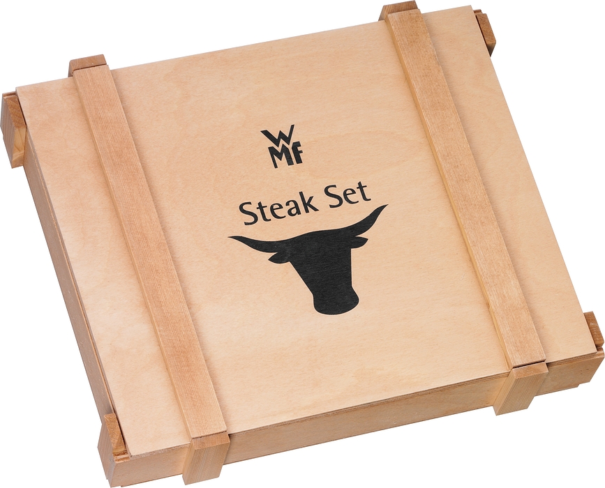 Juego de Cuchillos para Carne Geschenkidee, en estuche de madera, Set de 12 piezas