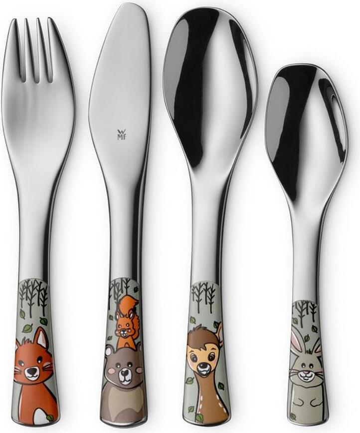 Juego de Vajilla y Cubiertos infantil Forest Friends, 6 piezas