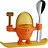 Келих для яєць з ложкою McEgg, помаранчевий