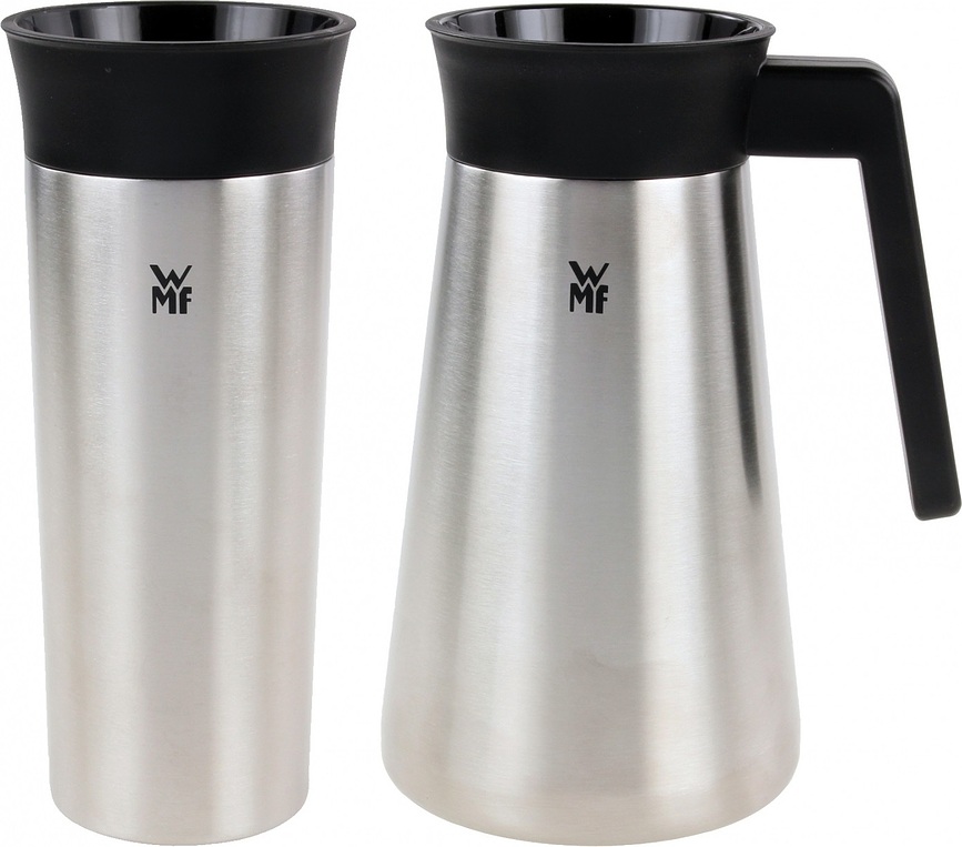 KITCHENminis Cafetière avec mug isotherme, argentée