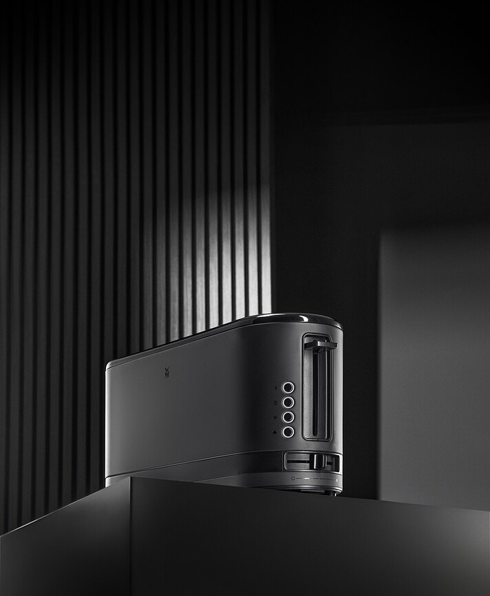 KitchenMinis Toaster, dolgi, črn