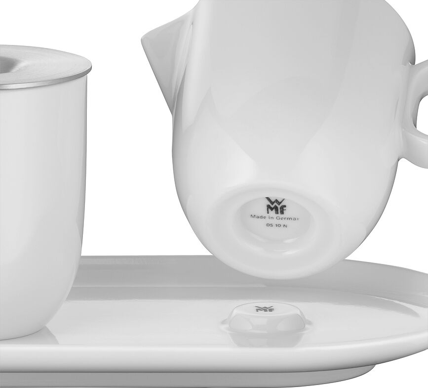 Lechera y Azucarero Barista, con bandeja, Set de 2 piezas