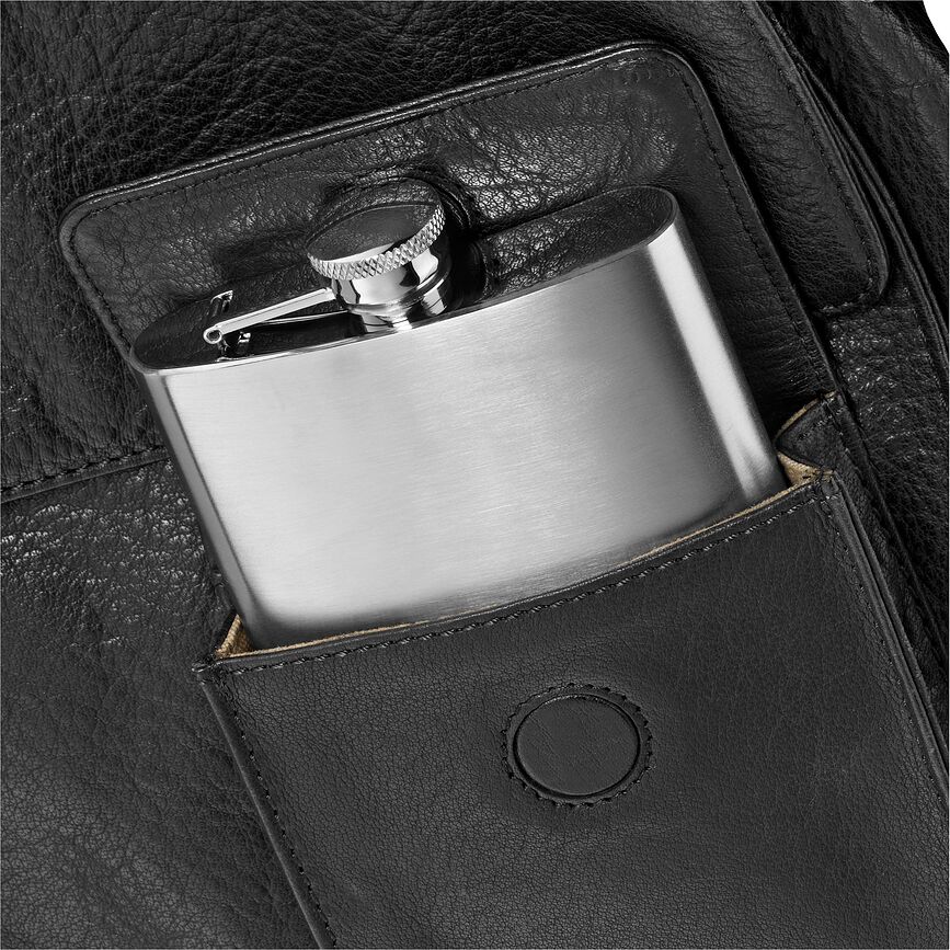 Manhattan Pljoska s lijevkom i 4 čašice u futroli 7-dijelni set