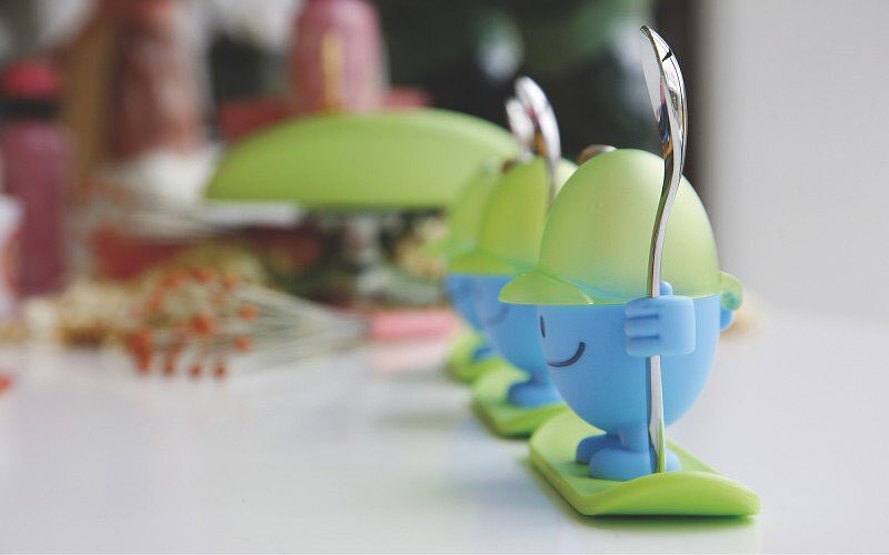 McEgg Αυγοθήκη με κουταλάκι, μπλε