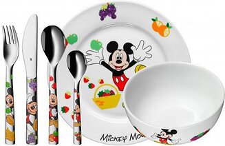 Mickey Mouse Nõud ja söögiriistad lastele 6 tk.