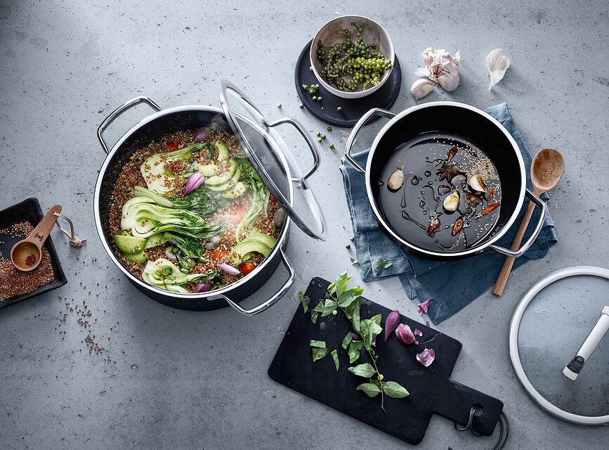 Olla alta Fusiontec Mineral, 6,4 L, bronce oscuro