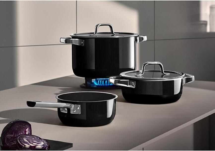 Olla Fusiontec Mineral Pro alta, con tapa, 20 cm, Set de 2 piezas