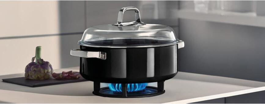 Olla Fusiontec Mineral Pro, 28 cm, redonda, negra