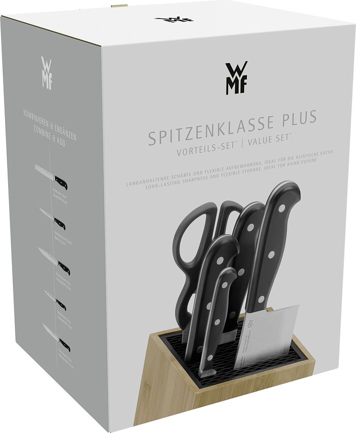 Spitzenclasse Plus Blok za nože, s 4 noži in škarjami