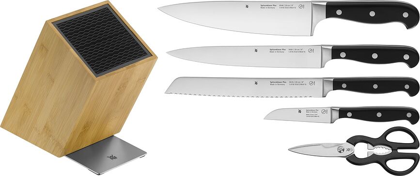 Spitzenklasse Bloc de Couteaux, avec 4 couteaux et ciseaux, Set 6 pièces