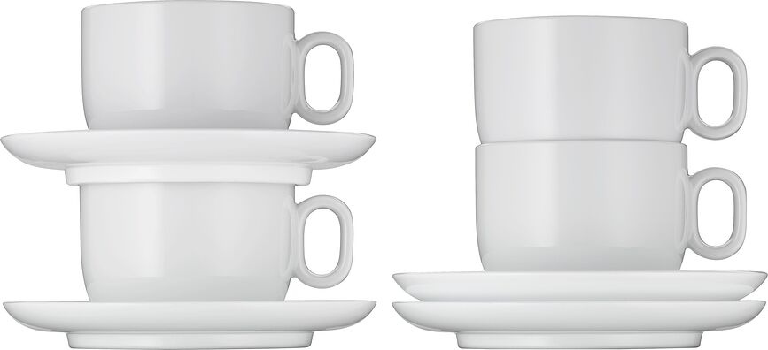 Tazas para Capuchino Barista, con platillos, 2 unidades
