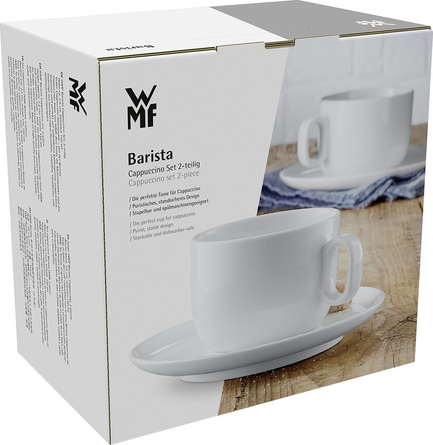 Tazas para Capuchino Barista, con platillos, 2 unidades