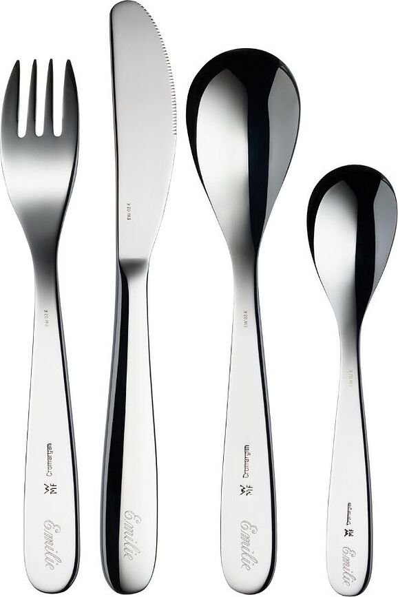 WMF Jedilni pribor, otroški, motiv samorog, 4-delni set