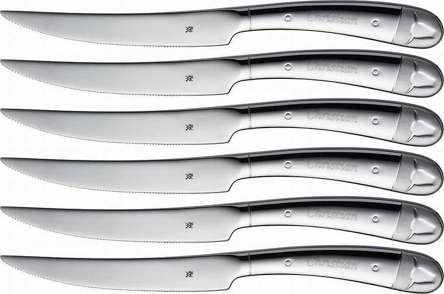 WMF Μαχαίρια για Steak, σε ξύλινη θήκη, 6 τμχ