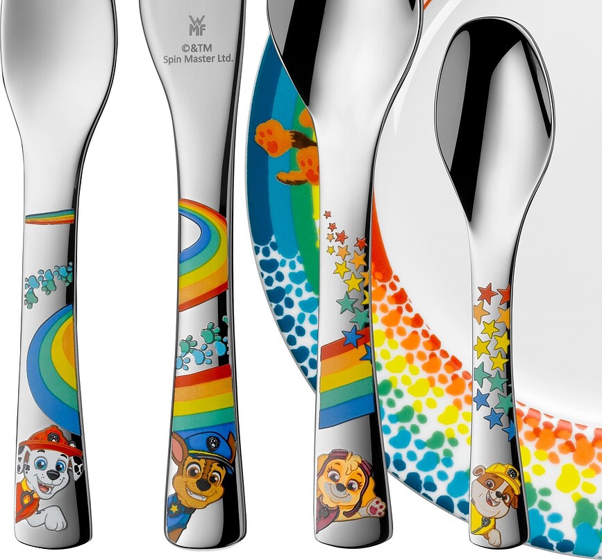 WMF Pat' Patrouille Set de Vaisselle et Couverts pour enfants, Set 6 pièces