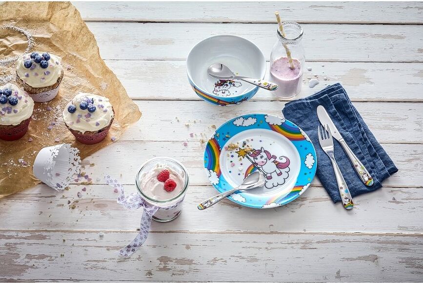 WMF Set de Repas Enfant motif licorne, Set 6 pièces