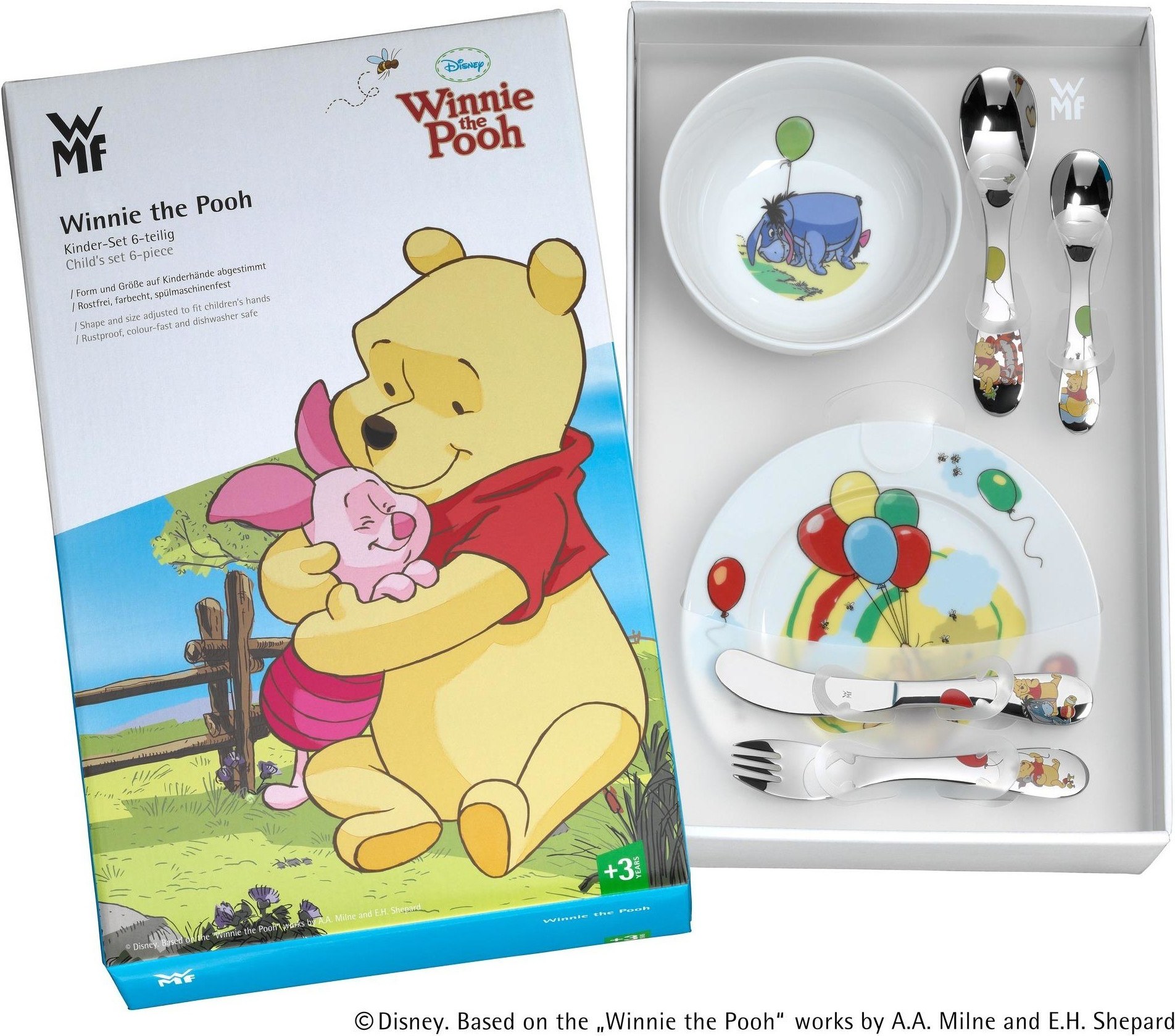 Winnie the Pooh plates set online of 6