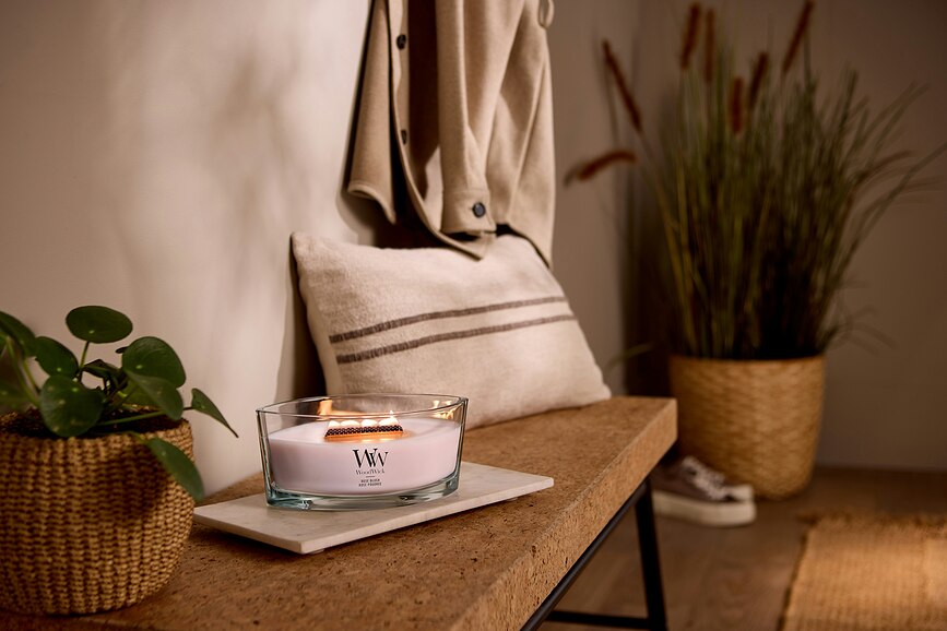 Bougie WoodWick Hearthwick Rose Blush