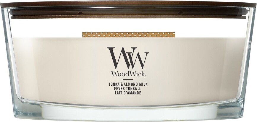 Bougie WoodWick Hearthwick Tonka & Almond Milk