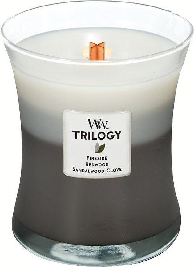 Candela Trilogy WoodWick Warm Woods media