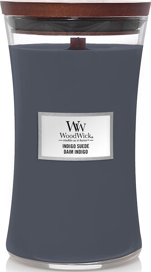 Core WoodWick Indigo Suede Kerze