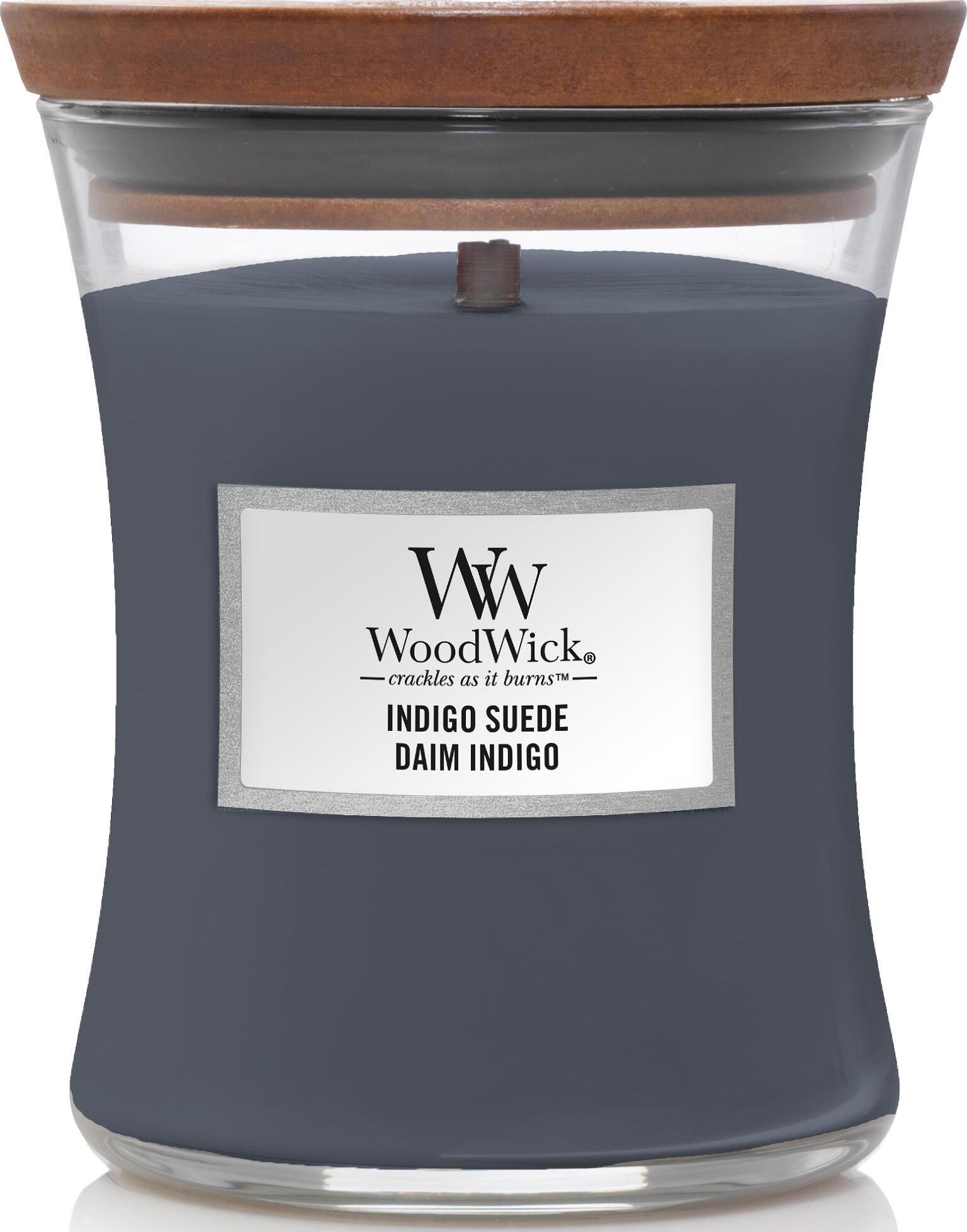 Core WoodWick Indigo Suede Küünal keskmine