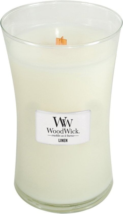 Core WoodWick Linen Kerze groß