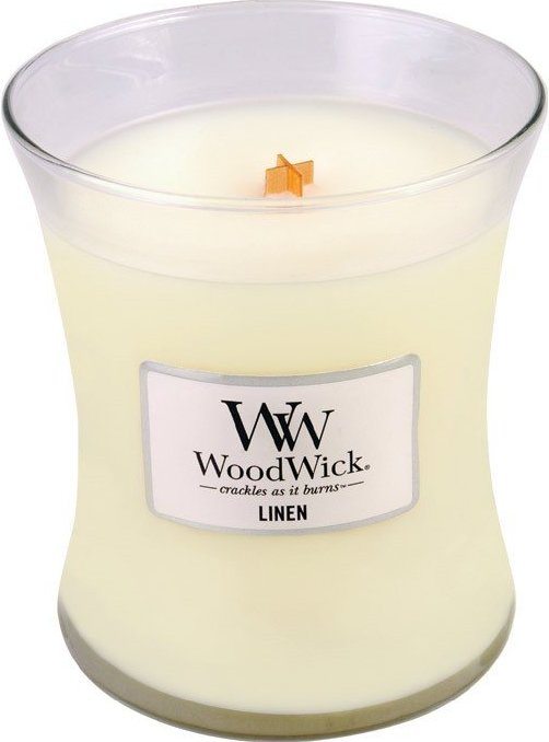 Core WoodWick Linen Kerze mittel