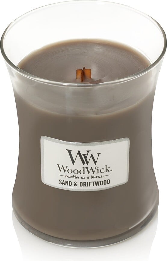 Core WoodWick Sand & Driftwood Kerze mittel