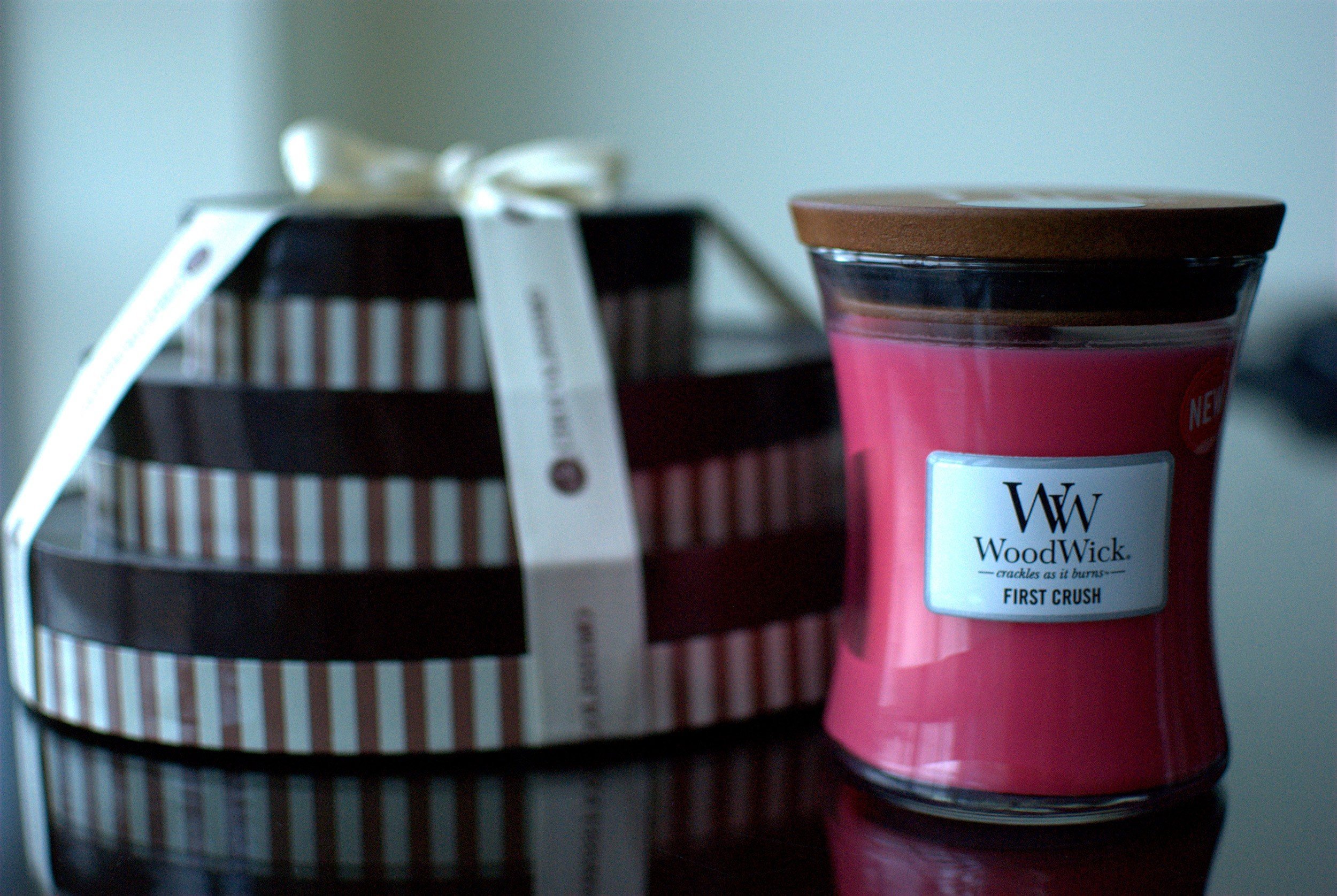 Woodwick vanilla bean candle