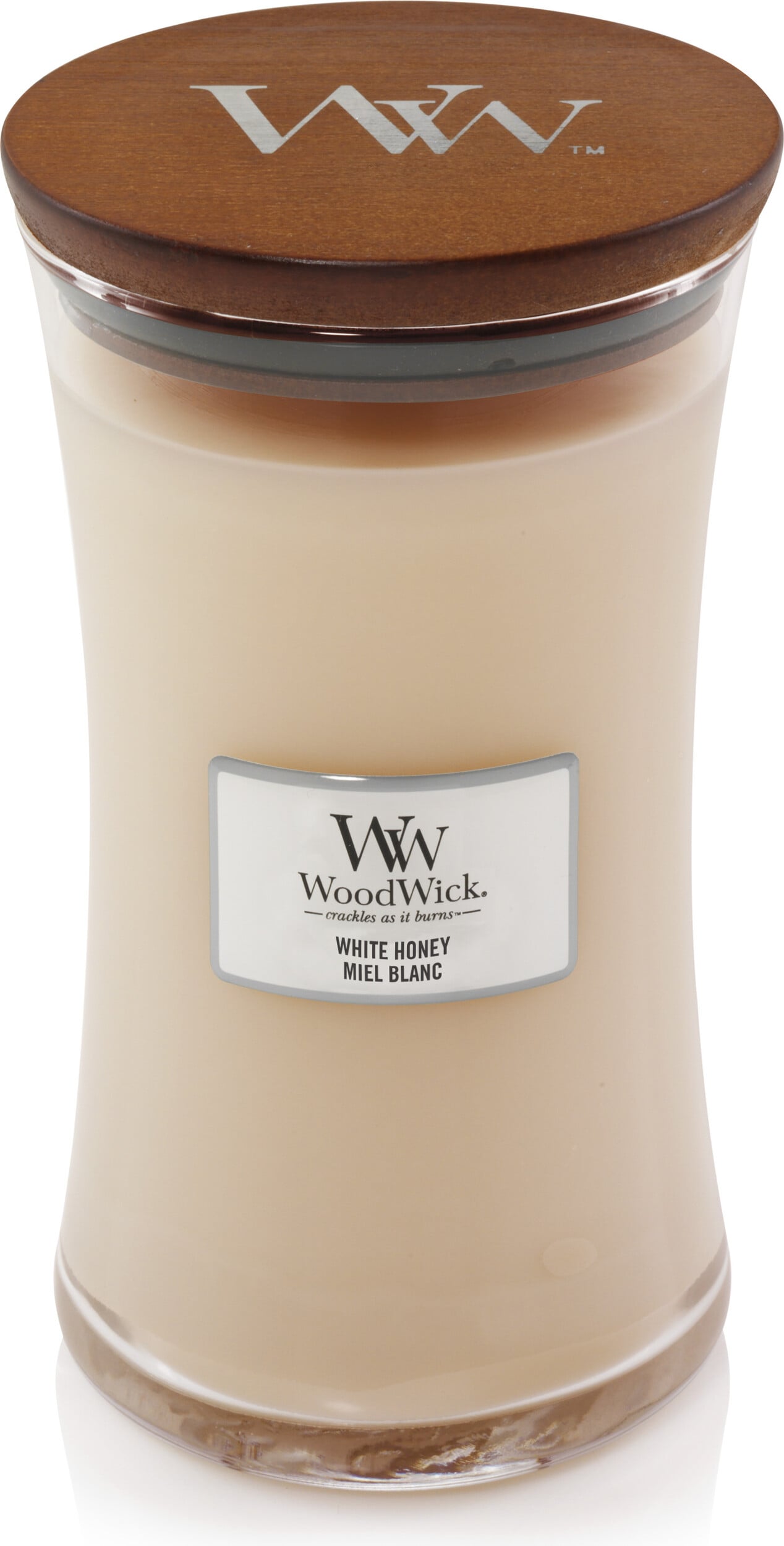 Core WoodWick White Honey Kerze groß