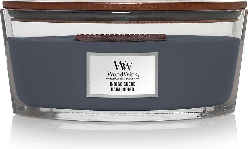 Hearthwick WoodWick Indigo Suede Kerze