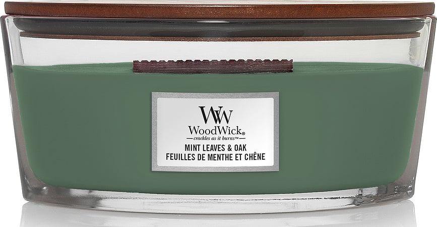 Hearthwick WoodWick Mint Leaves & Oak Kerze