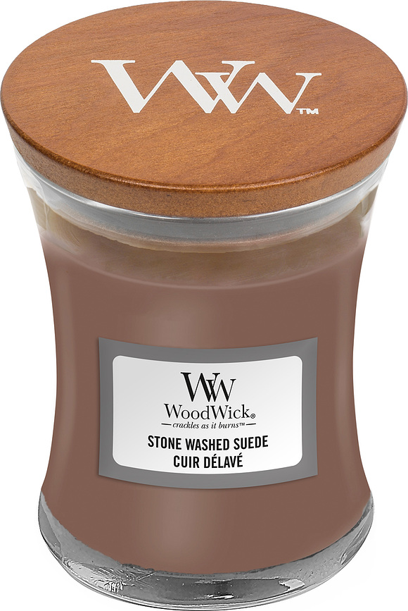 Kaars Core WoodWick Stone Washed Suede kleine