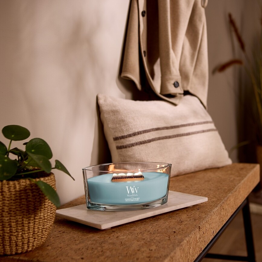 Κερί WoodWick Hearthwick Cedarwood & Ocean Moss