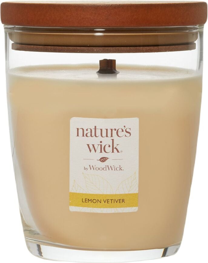 Nature's Wick Lemon Vetiver Kerze