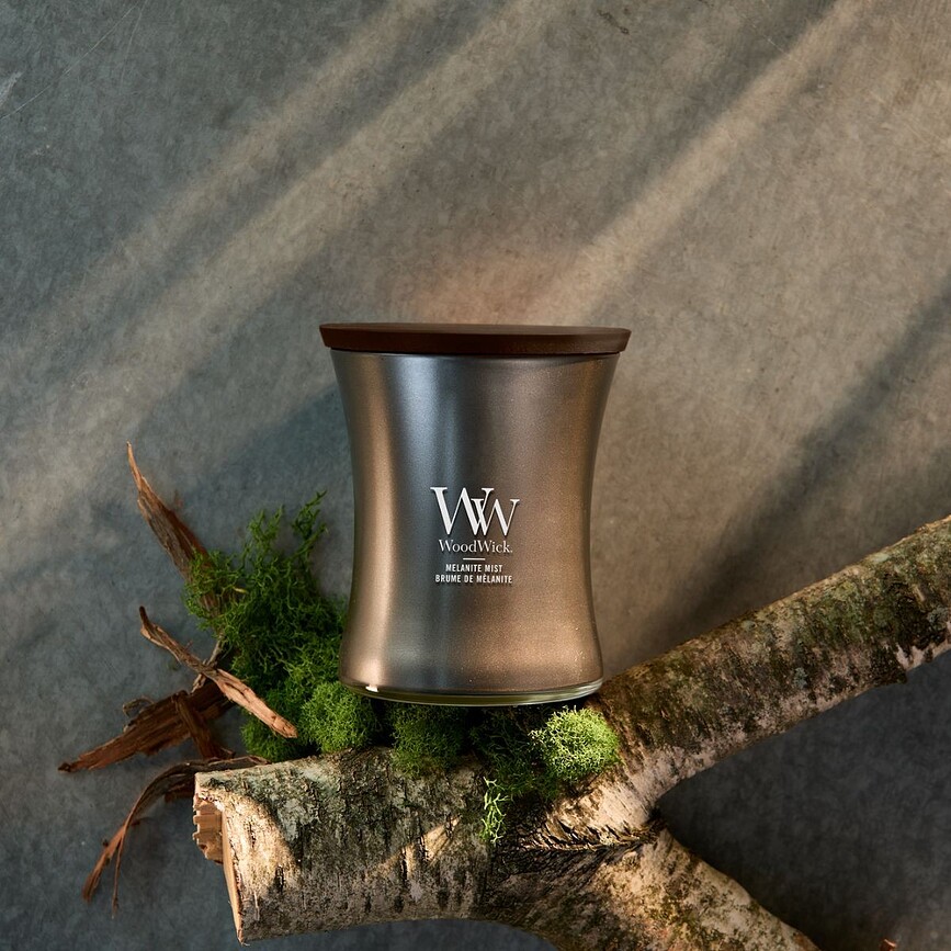 Precious Metals WoodWick Bougie Melanite Mist, moyenne
