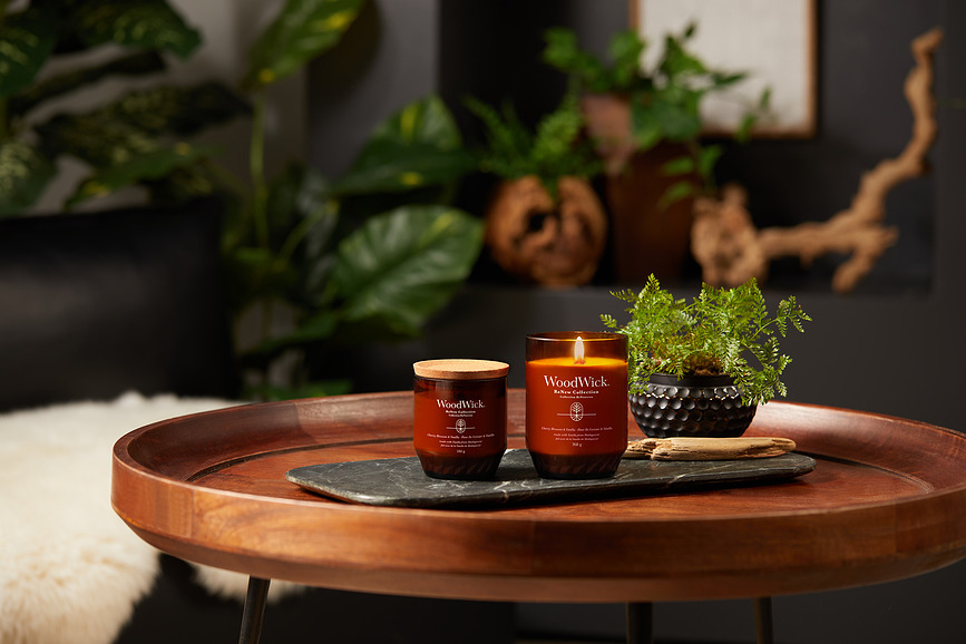 ReNew WoodWick Bougie, Fleur de Cerisier & Vanille, moyenne