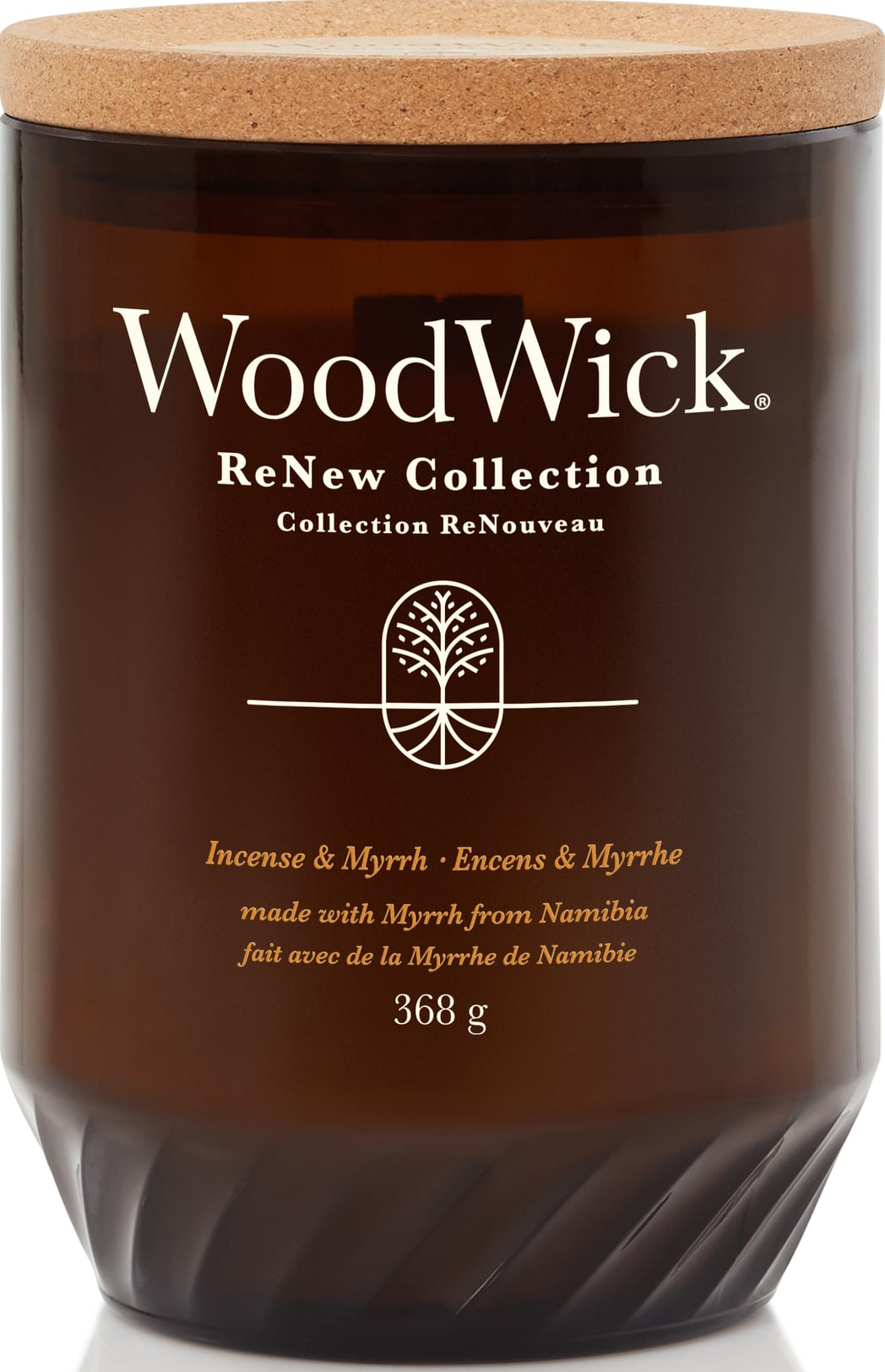 Renew WoodWick Incense & Myrph Kerze groß