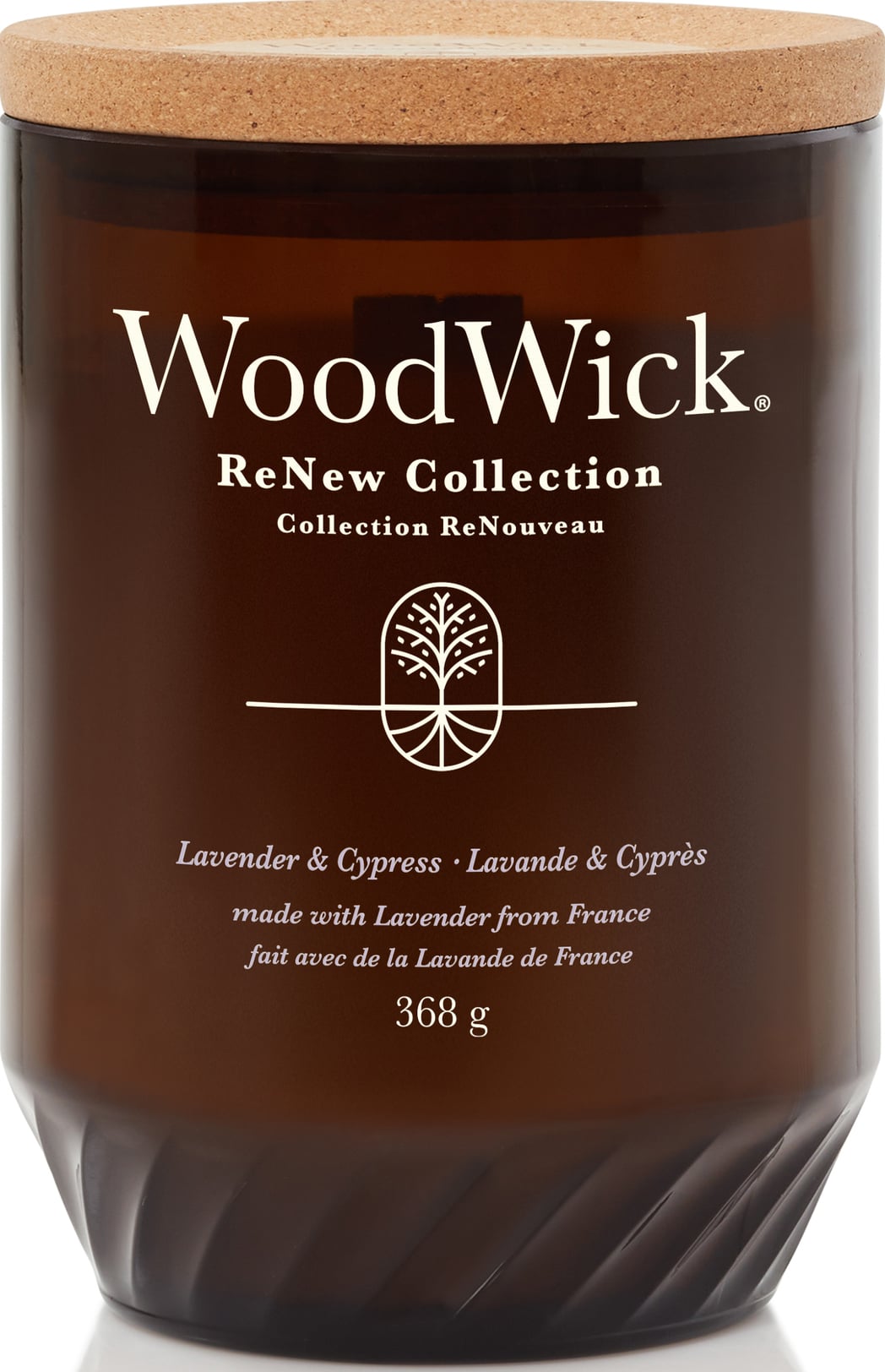 Renew WoodWick Lavender & Cypress Kerze groß
